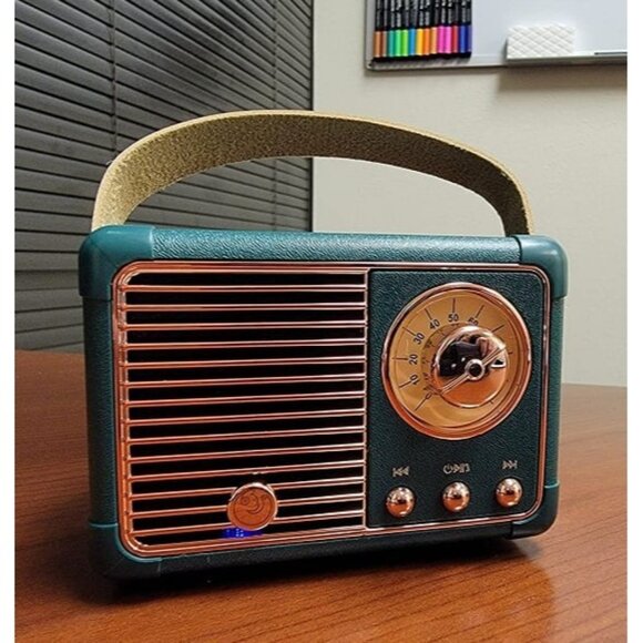 New Retro Bluetooth Speaker, Vintage Decor, Mini Wireless Bluetooth Speaker, - Picture 1 of 1
